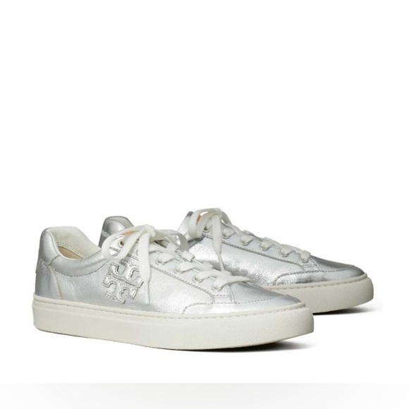 Tory Burch Leigh T-Logo Color Block Leather Sneaker